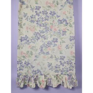 Vintage Floral Pillowcase Standard Size Ruffle Cottagecore Shabby Chic Pastel